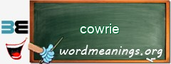 WordMeaning blackboard for cowrie